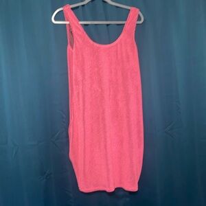 Hot pink stretchy mini dress